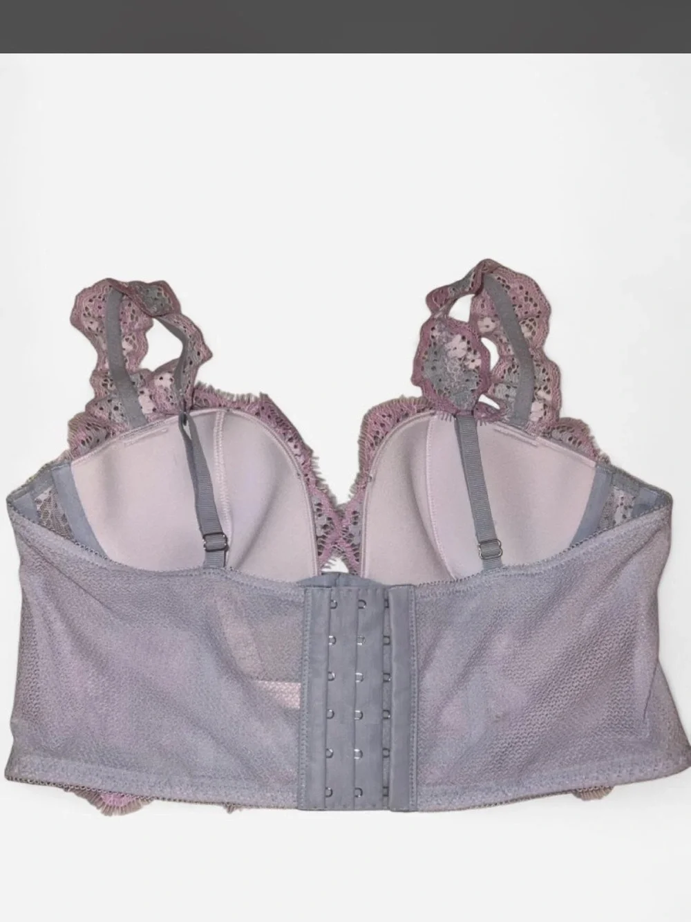 VS new never worn Lace Longline Bralette corset top in Lavender shades